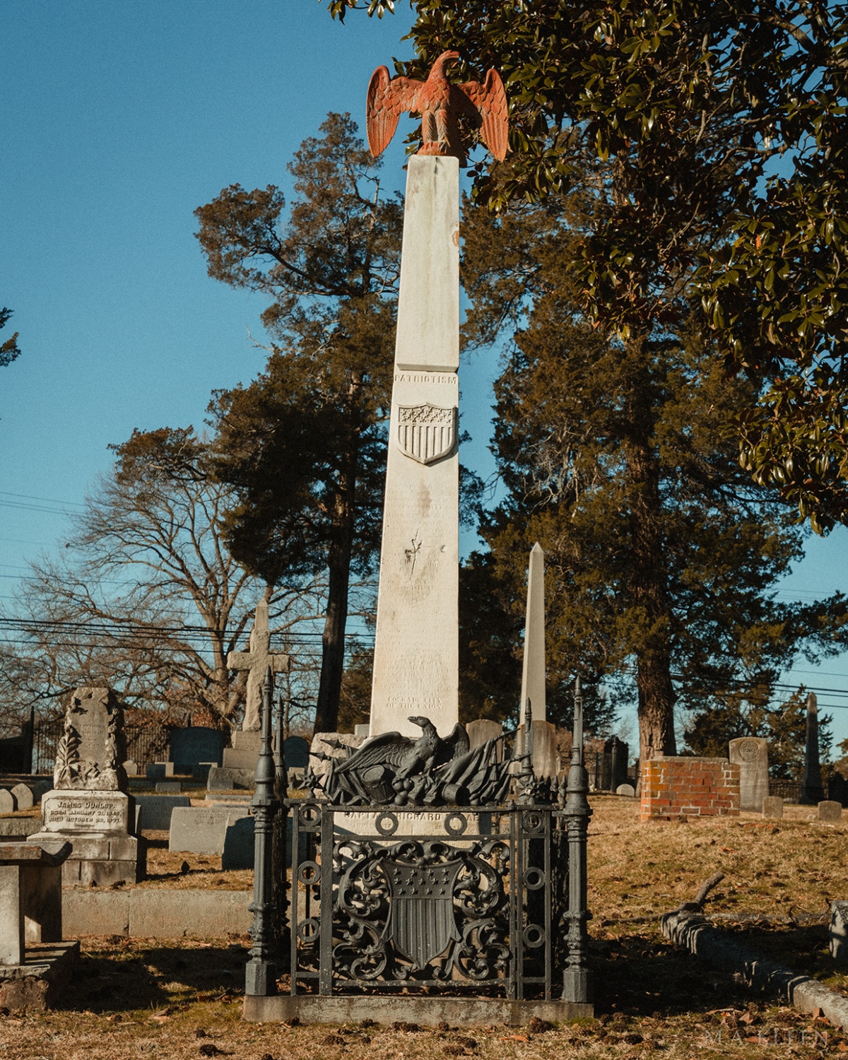 Monument to Capt. Richard McRae (1787-1854) in Blandford Cemetery, 319 South Crater Road in Petersburg, Virginia